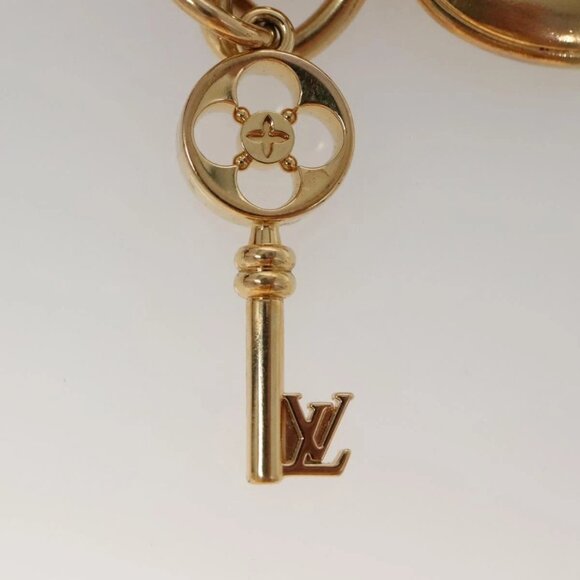 LOUIS VUITTON Porte Cles Maison Key Holder metal Gold M65086 LV Auth 131281 - Picture 4 of 7